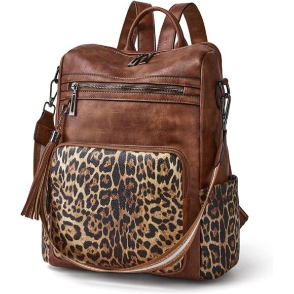 Leather Backpack Purse for Women Fashion Tassel Ladies Shoulder Bags